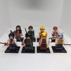 8 Minifigures- Demon Slayer Anime Building Block Toy Collectors Action Figures